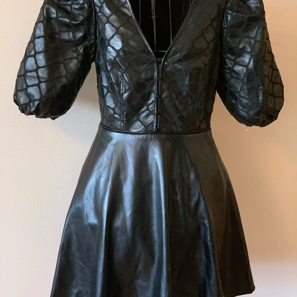 Shoshana Women's Oakley Faux Leather Minidress - Picture 6 of 10